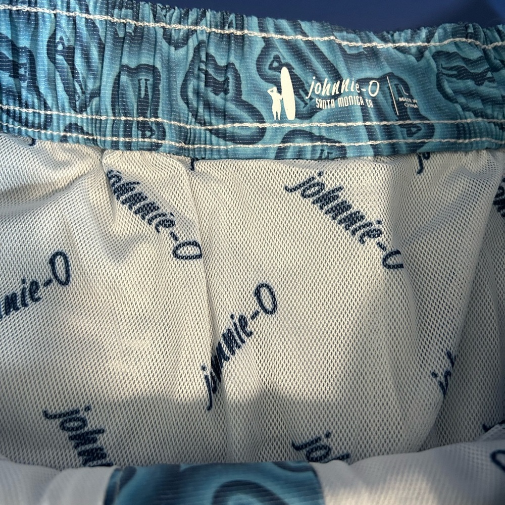 NWT Johnnie O Devin Swim Short Blue with Johnnie O Logo Print L and XXL - Picture 9 of 9
